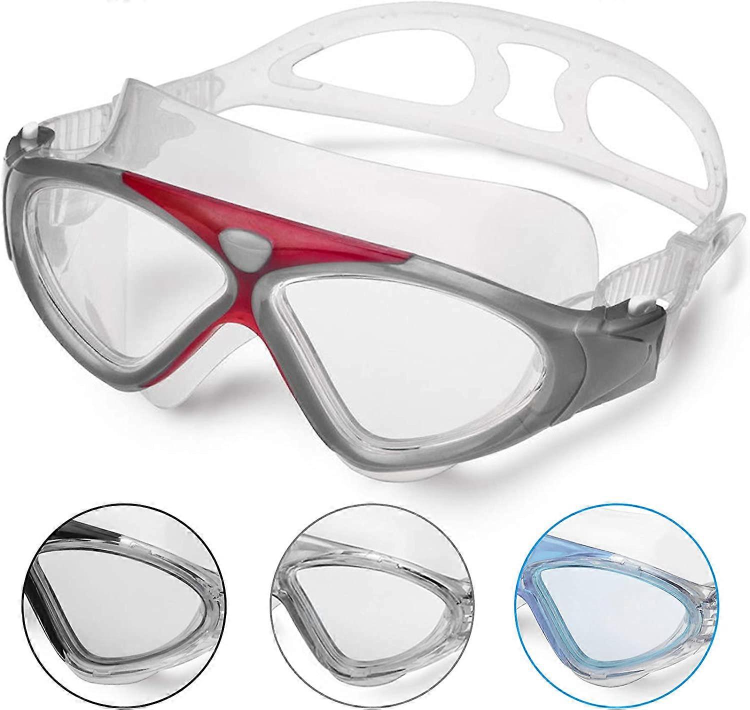 Uimalasit, aikuisten uimalasit huurtumista estävät vuodot, punainen