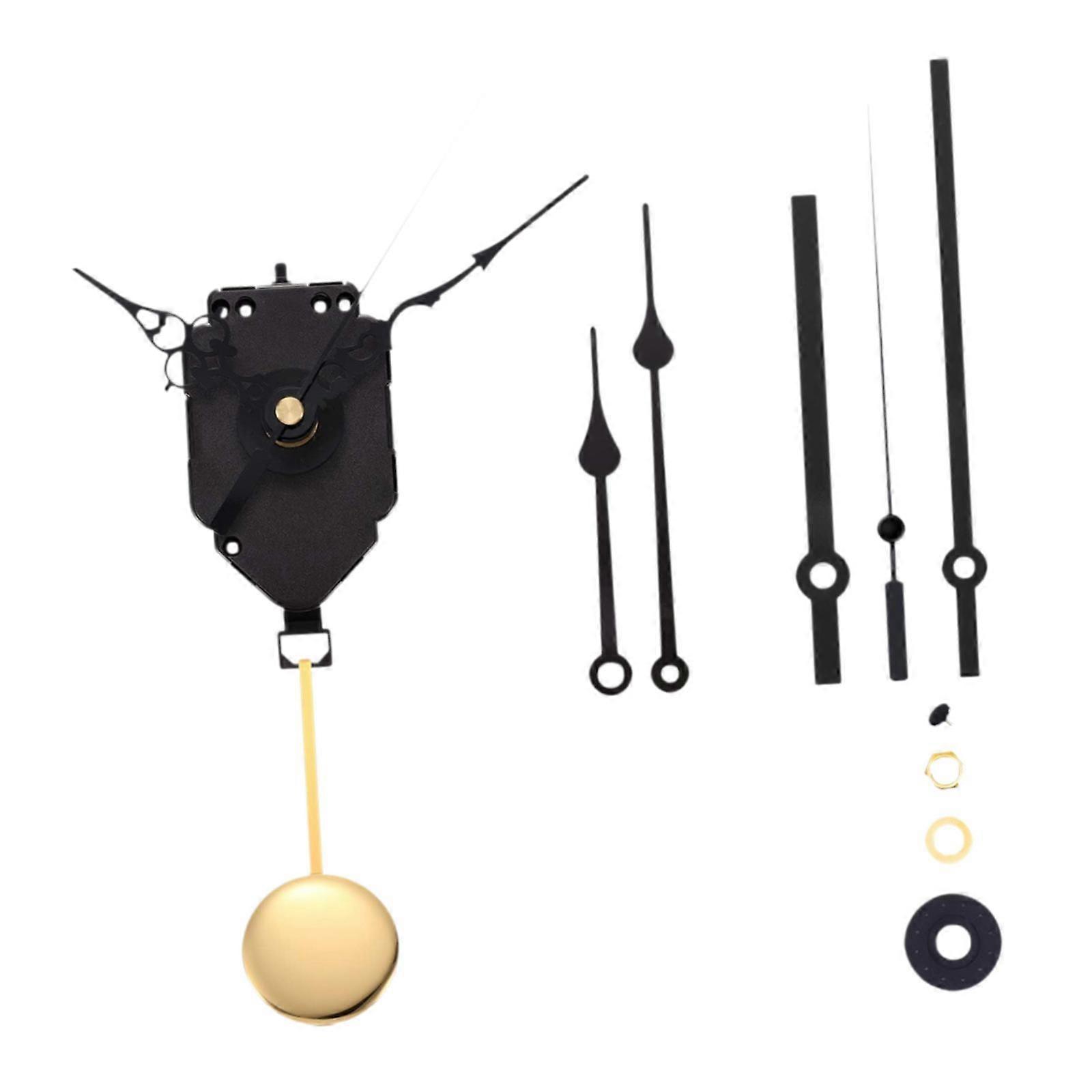 Quartz Pendulum Clock Movement Repair Diy Part Wall Mount with 2 Pairs Hands Style A