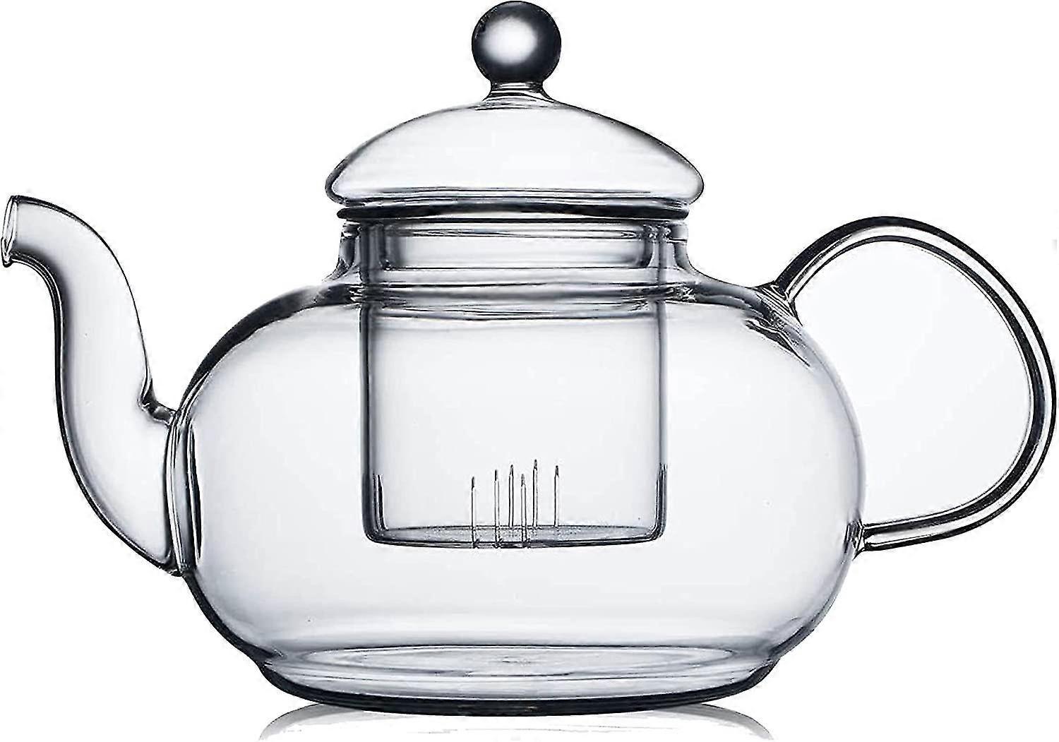 Glass Teapot Stovetop Safe,clear Teapot With Removable Infuser 400/900/800/1000ml/1200/loose Leaf And Blooming Tea Maker