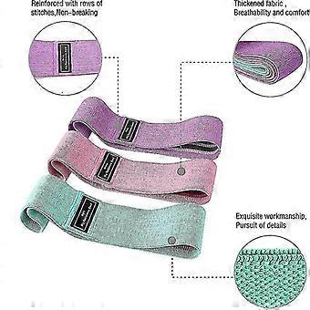 Chalk Gear Fabric Resistance Bands For Hips & Glutes - Set Of 3 (Light, Medium, Heavy) With Carry Bag