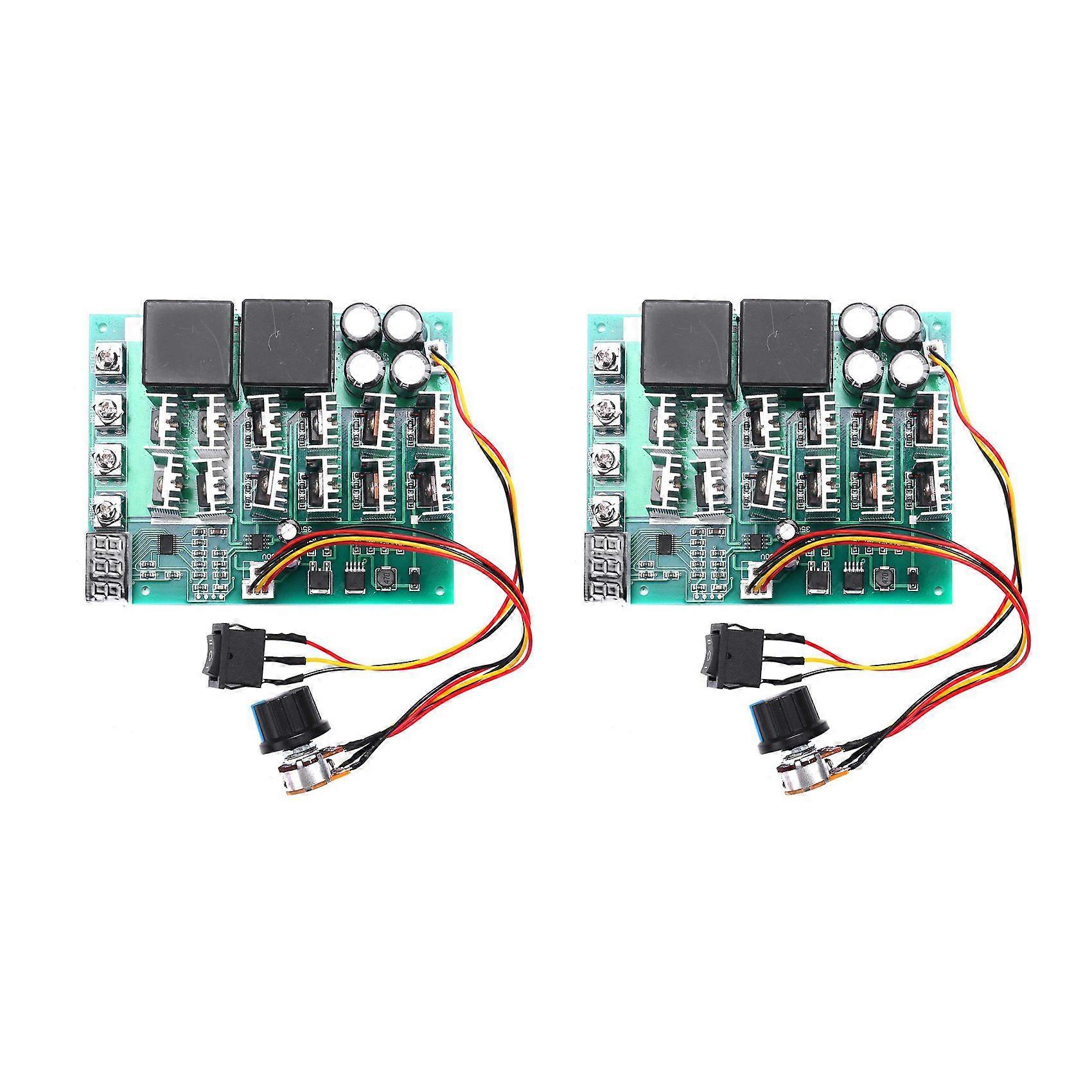 2X DC 10-55V 12V 24V 36V 48V 55V 100A Motor Speed Controller PWM HHO RC Reverse Control Switch with