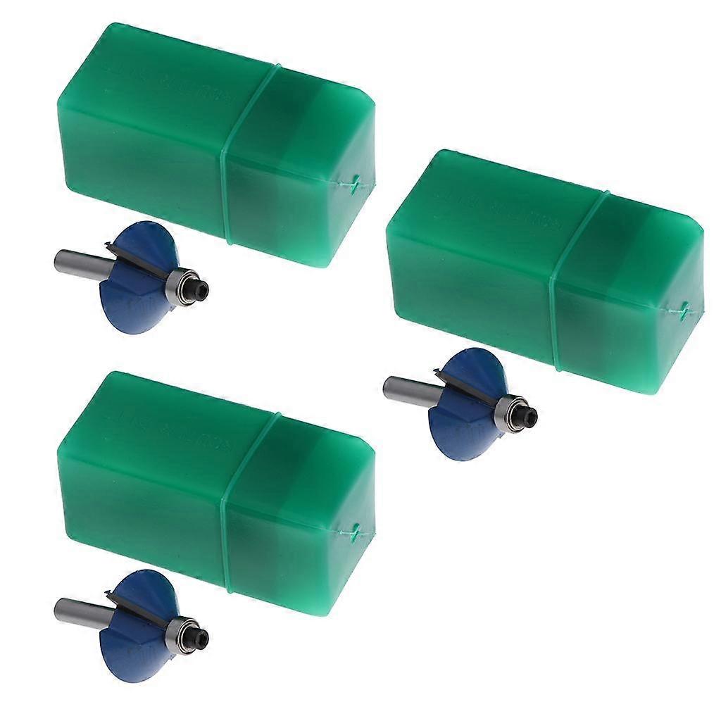 3 Pieces 45 Degree Chamfer Edge Forming Router Bit - 1/4" Shank