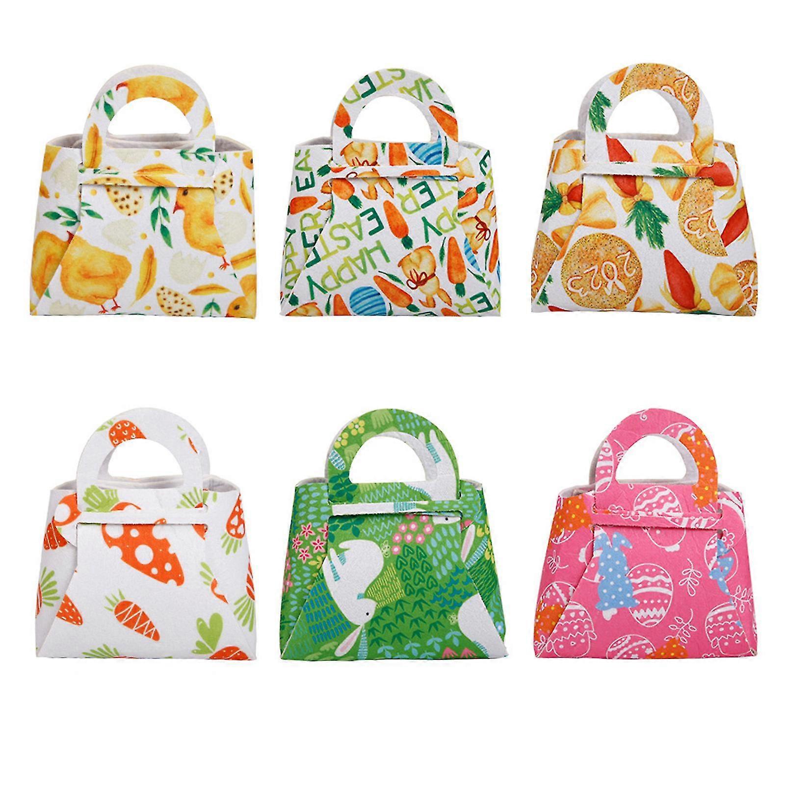 Felt Easter Basket Handbag Easter Candy Bag Gift Cookie Packaging Box For Babies