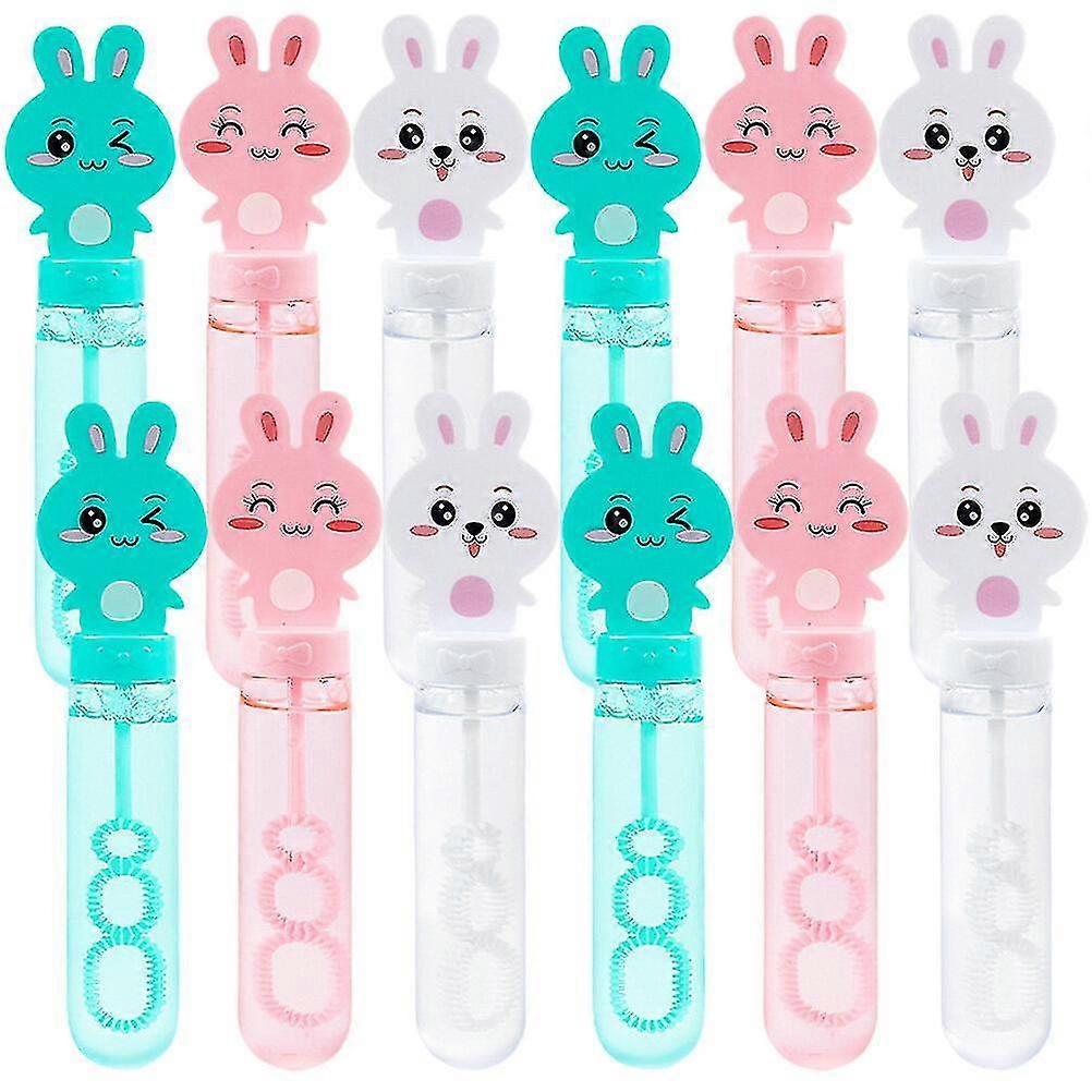 12 stk Bunny Bubble Wand Bubble Blowing Plaything Bubble Blowing Stick Bubble Wand
