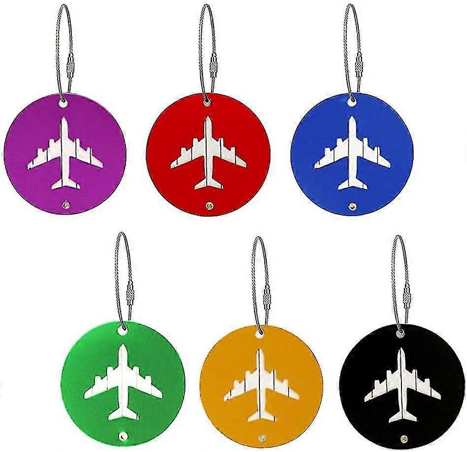 Aluminum alloy luggage tag travel boarding pass round aircraft card tag elevator consignment tag dog tag K189