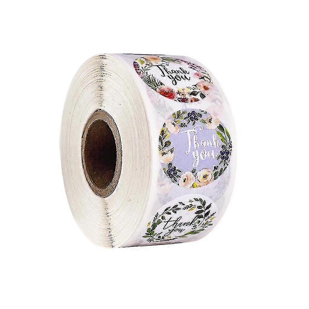 Floral Label Stickers For Birthday Gift Packaging Envelope Label 500pcs/Roll