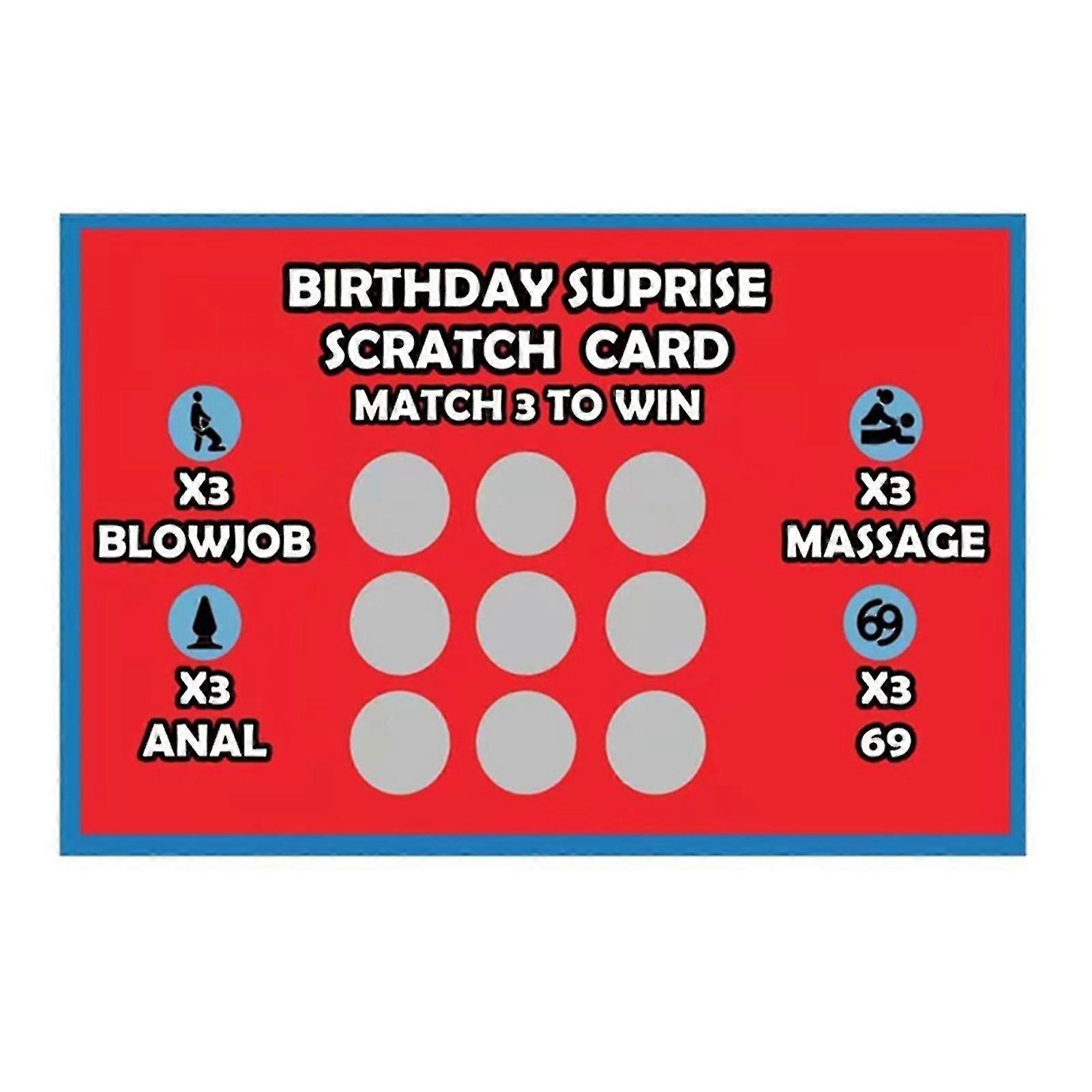 Erwachsene Rubbelkarte Frech Rubbeln Geschenkkarten Match 3 zu gewinnen Yj5-2 Yj5-2