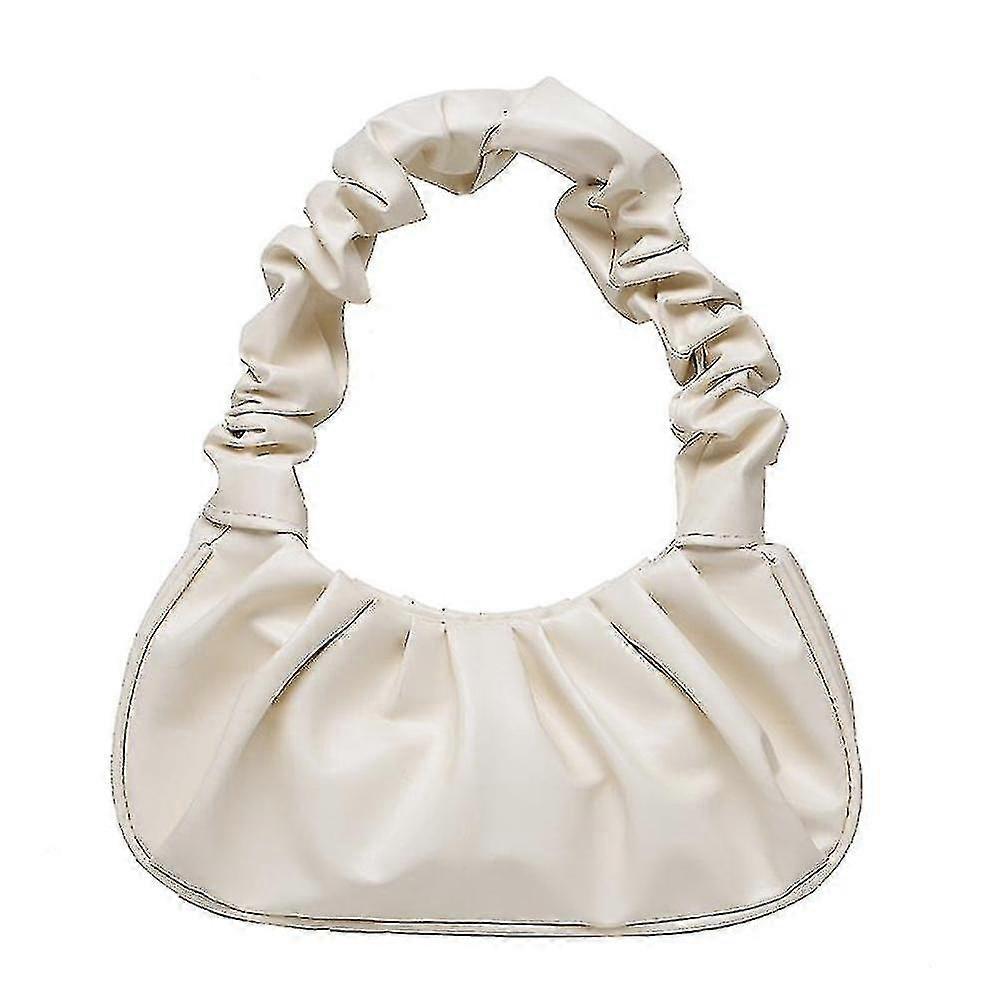 Kvinnor Retro Mini Ruched Pu Vegan Läder Handväska