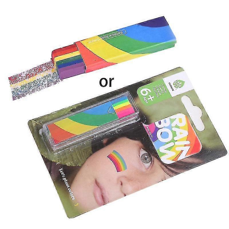 Regenbogen Gesicht Farbe Stick Körper Tattoo Farbe Farbe Stift Highlighter Buntstift Waschbare Erwachsene Kinder Party Liebe Make-up Make-up Tools