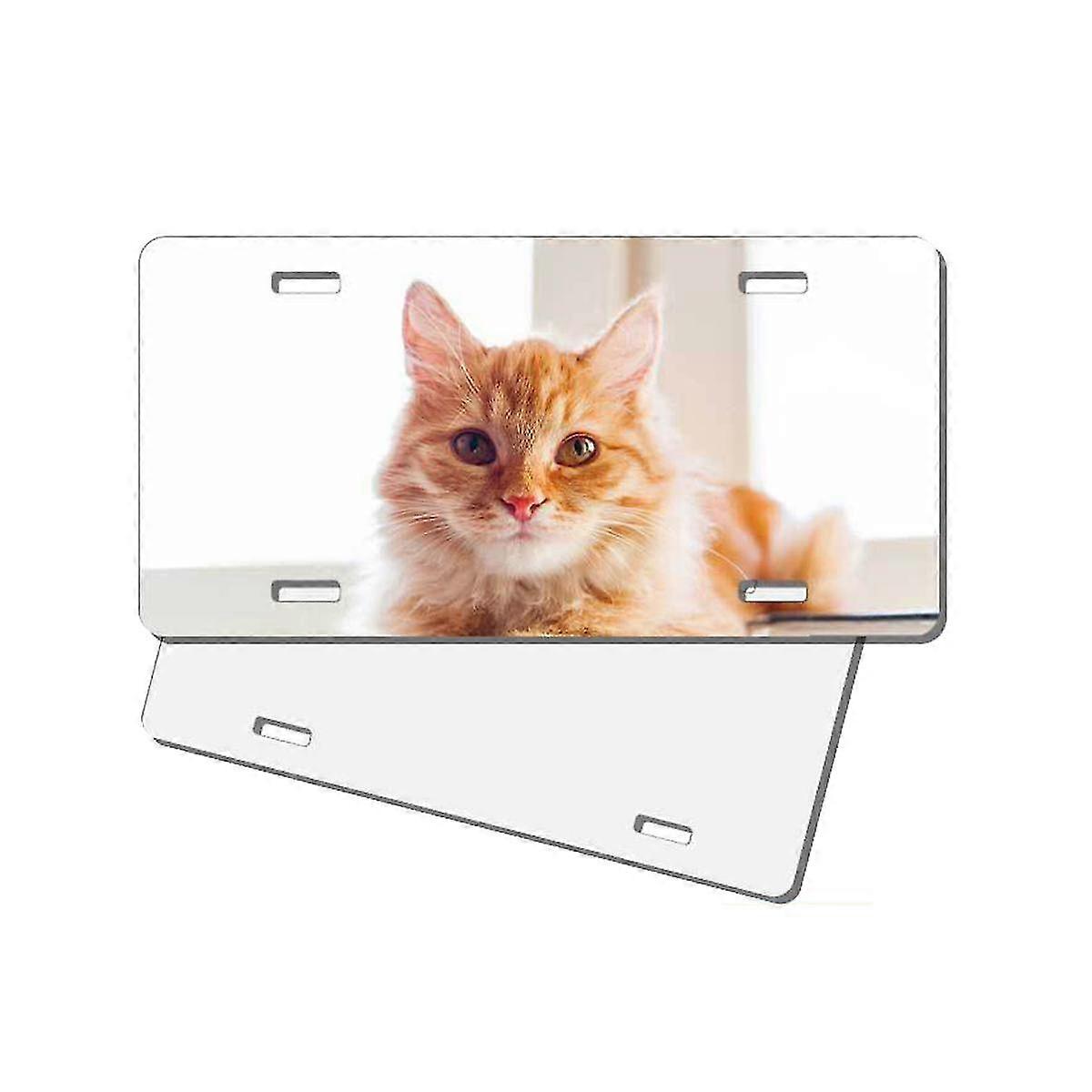 14 Pack Sublimation License Plate Blanks, Thickness 0.65mm Metal Automotive Sublimation License Plates Tag