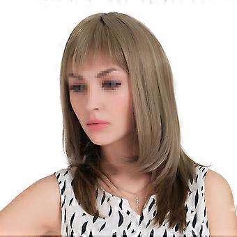Holiday Casual Middle Long Hair Wig Cap