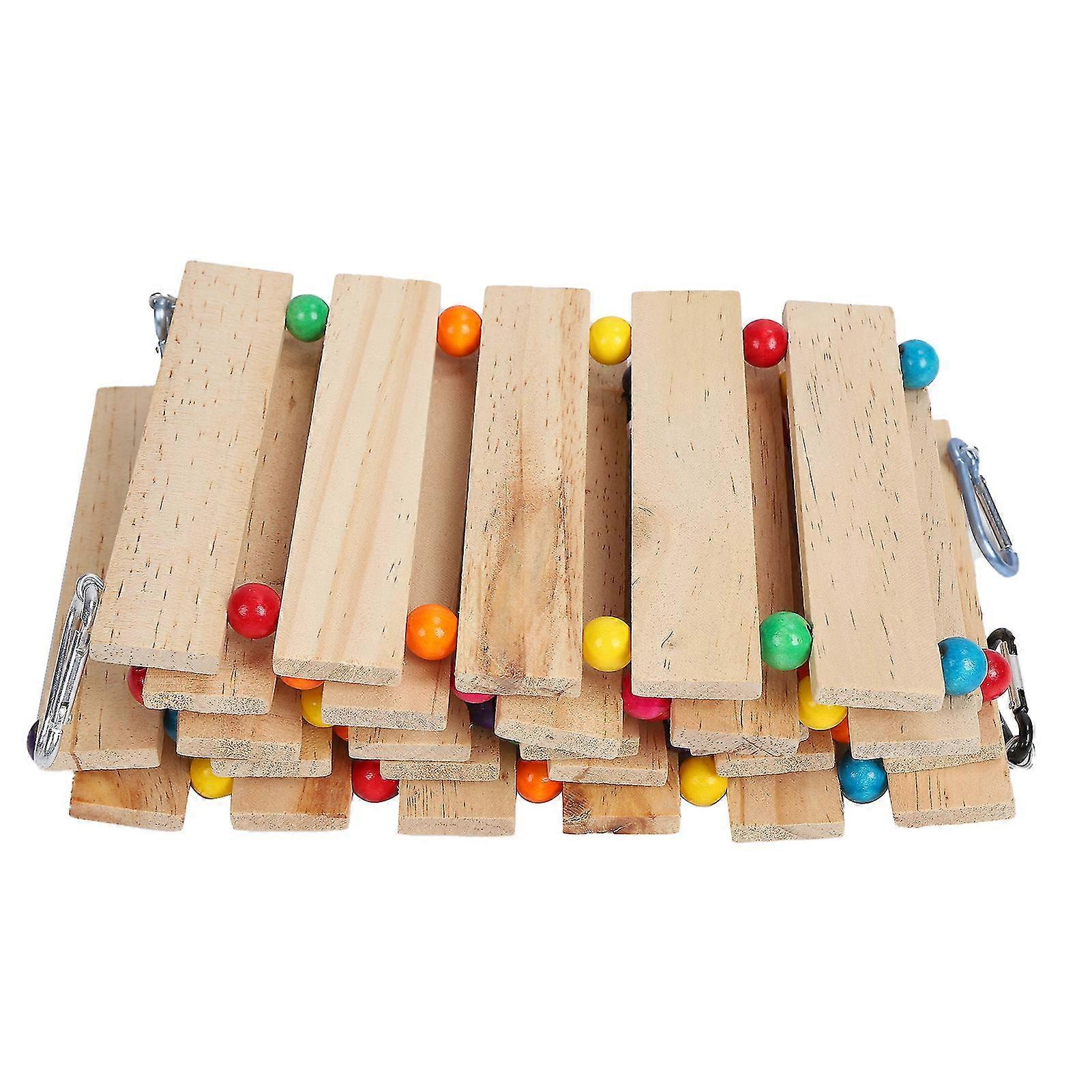 Chicken Swing Wooden Ladder Hanging Feeder Toy for Poultry Rooster Chicks