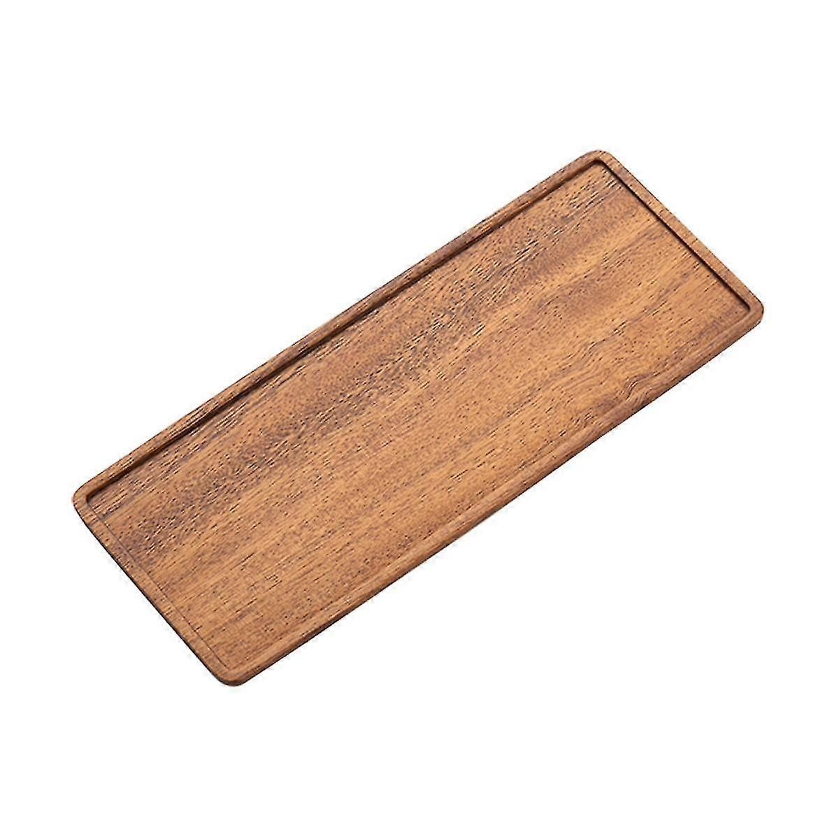 Walnut Wood Serving Tray Square Rectangle Tea Coffee Snacks Tray Breakfast Sushi Dessert Cake Plate 30cm