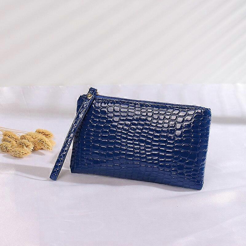 Wallet Crocodile Wallet for Women Coin Purse Fashion Small Wrist Bag High-quality PU Coin Wallet Zipper Closure Solid candy colors