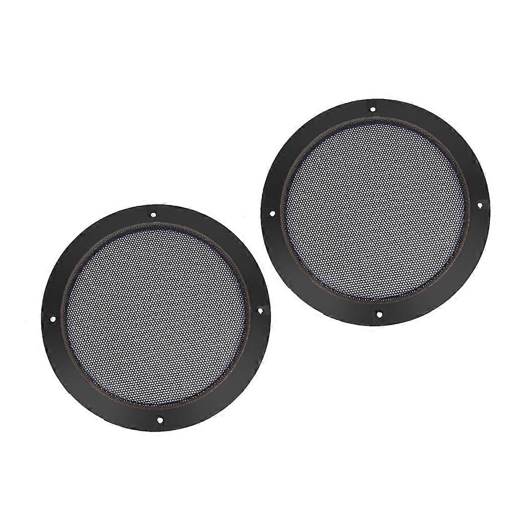 Car Speaker Grill Mesh Round Horn Protective Cover Circle Enclosure Net 2PCS