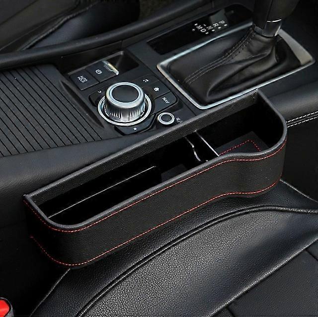 Leather Car Cup Holder Seat Organizer Holder Multifunctional Auto Gadget Seat Storage Box ABS Seat Seam Pockets Trunk Organizer