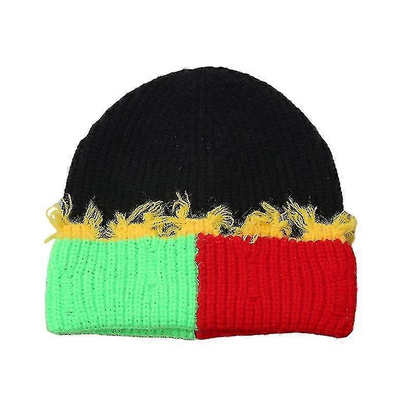 Trendy B Stretch Knit Beanie Cuffed Plain Hats For Xmas