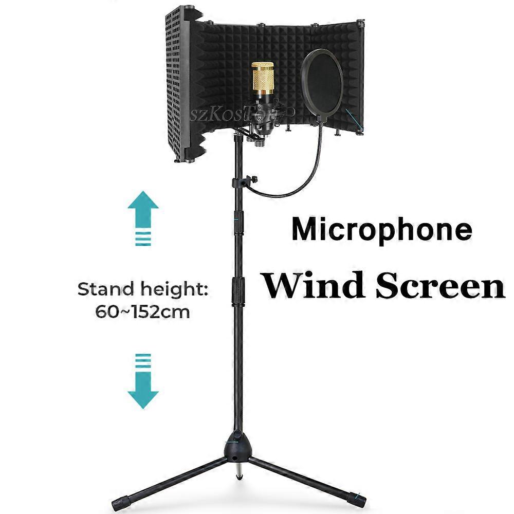 Profession Recording Microphone Pop Filter Windscreen with Tripod Studio Microphone Noise Reduction Panel For K669 bm800 Mic