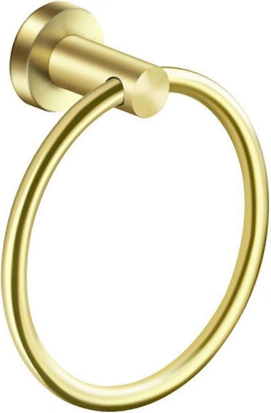 Kultainen pyyherengas pyyheteline Kylpyhuoneen pyyheteline Seinään asennettava kylpyhuonelaitteisto Yksinkertainen pyöreä -