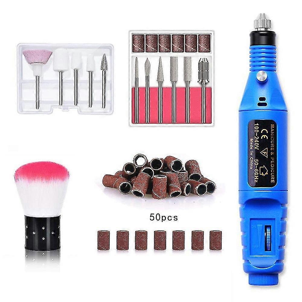 מכונת קידוח ציפורניים מקצועית חשמלית מניקור כרסום חותך ציפורניים סט קבצי קידוח חתיכות ג'ל כלי מסיר לק