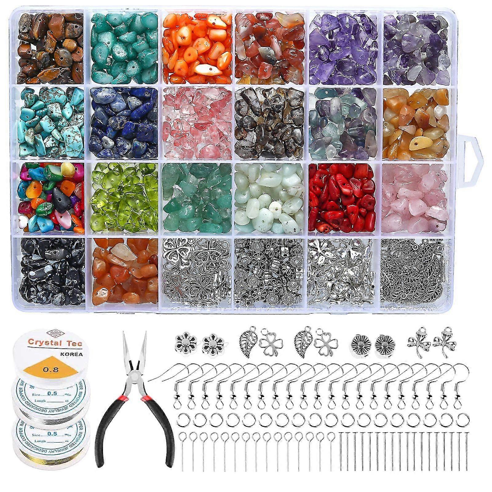 Crystal Jewelry Making Kit,  Ring Making Kit With Crystal Gemstone Beads