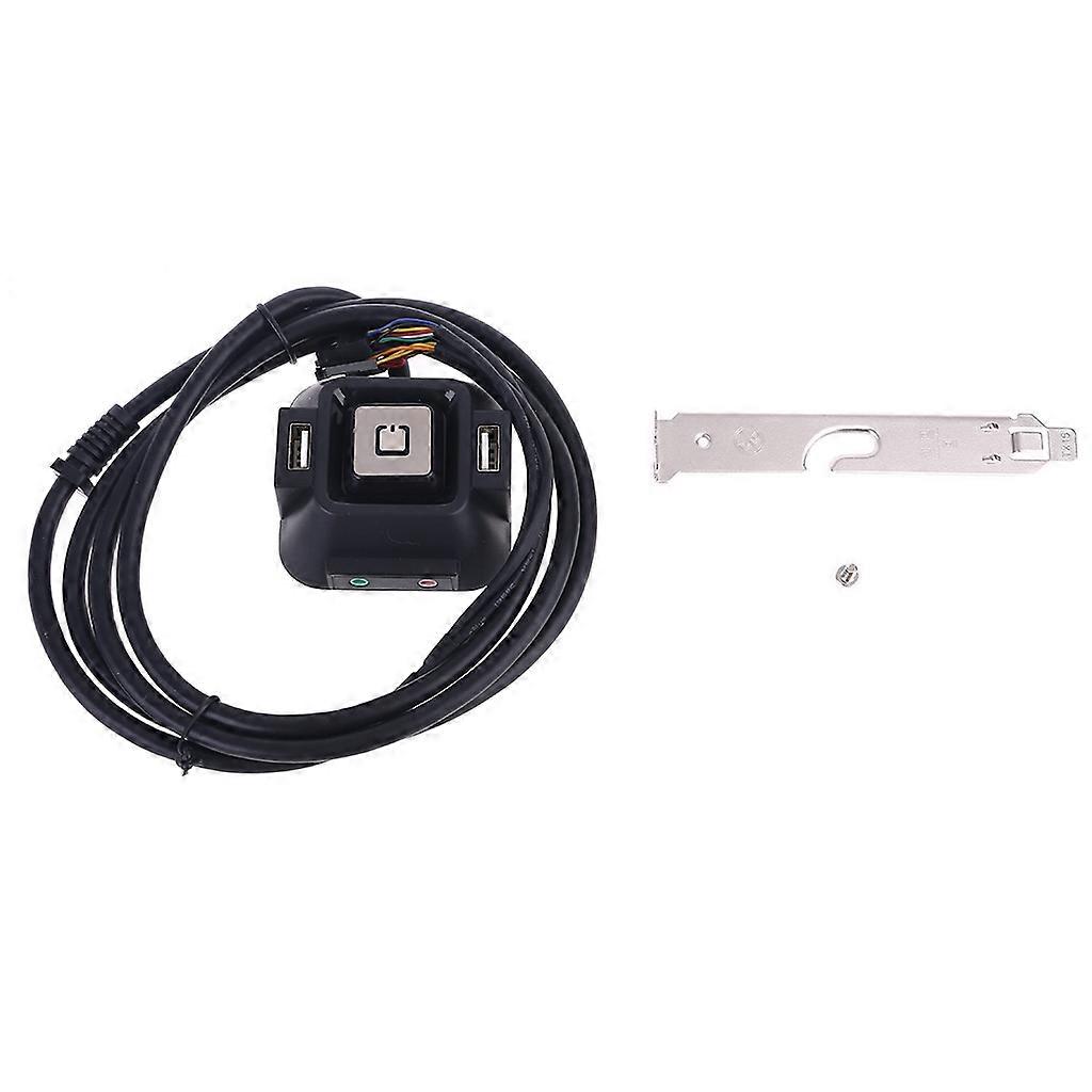 Multifunctional USB 2.0 Computer PC Switch External Power On/Off Reset Button with Microphone Port