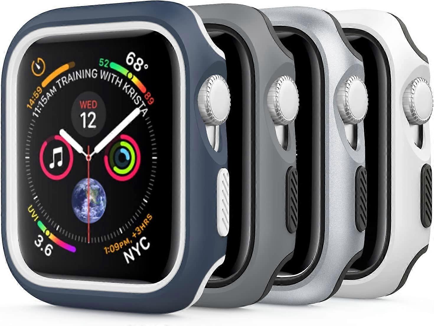 3 Pack Cases Compatible with Apple Watch SE Series7 Series 6 Series 5 Series 4 Series 3 Series 2 38mm 40mm 41mm 42mm 45mm with Screen Protector, Ultra