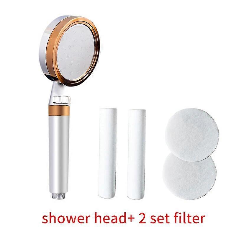 Zhangji 2 layer Filter stop switch ShowerHead big panel Water saving High Pressure Skin Care and portable shower