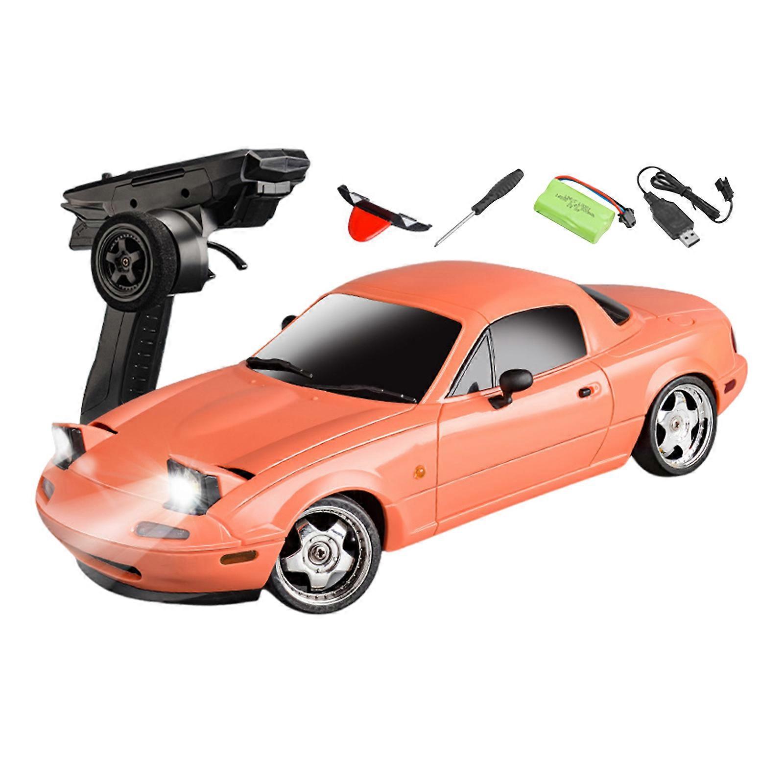 1/18 Scale RC Drift Car, Mini Mazda MX-5 RC Model Car 2.4GHz RWD Miata RC Vehicles with Gyro for LED Lights for Adults Hobby Toys