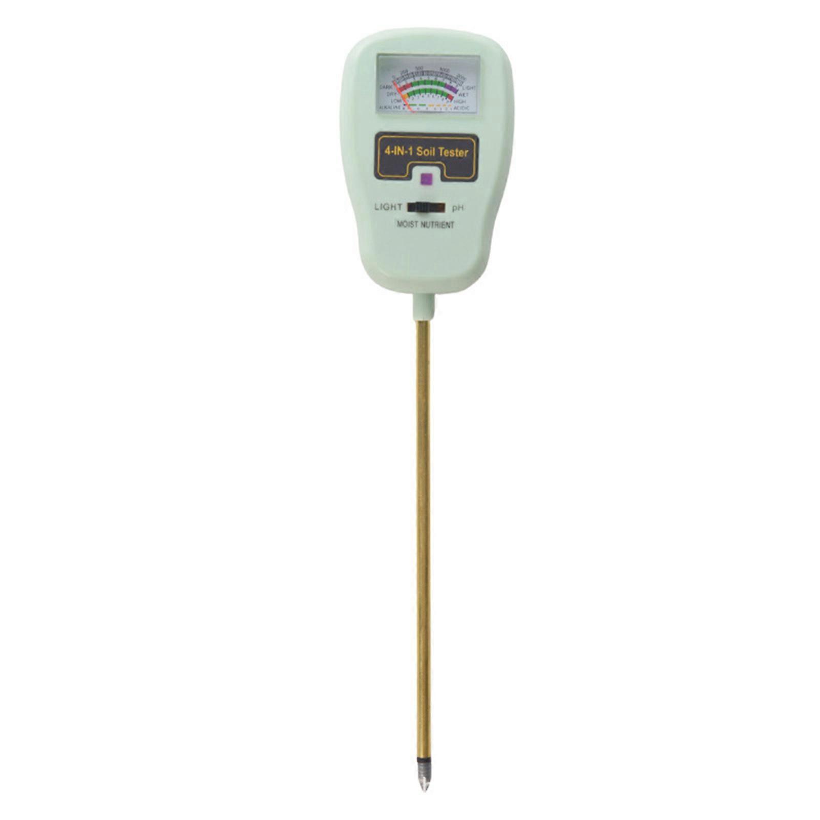 4-in-1 Soil Tester Dual Screen Design High Accuracy No Battery Required Compact Size Portable Plant Soil PH Meter Moisture Meter
