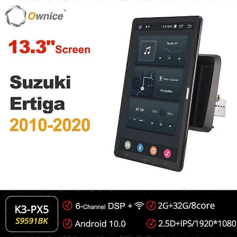 Tesla Style PX6 DSP Android 10.0 Car DVD Player For Suzuki ERTIGA 2010-2020 1920*1080 Auto Rotatable GPS Multimedia RDS Radio