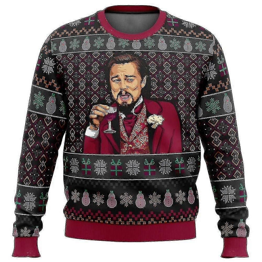 Nevető Leo Dicaprio Meme Ugly pulóver ajándék Mikulás pulóver férfi 3d pulóver és felső őszi téli Clothi_Feb