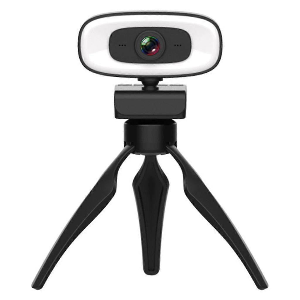 2K 3 Gear Fill Light Webcam USB Free Drive Autofocus Web for W/ Microphone for V