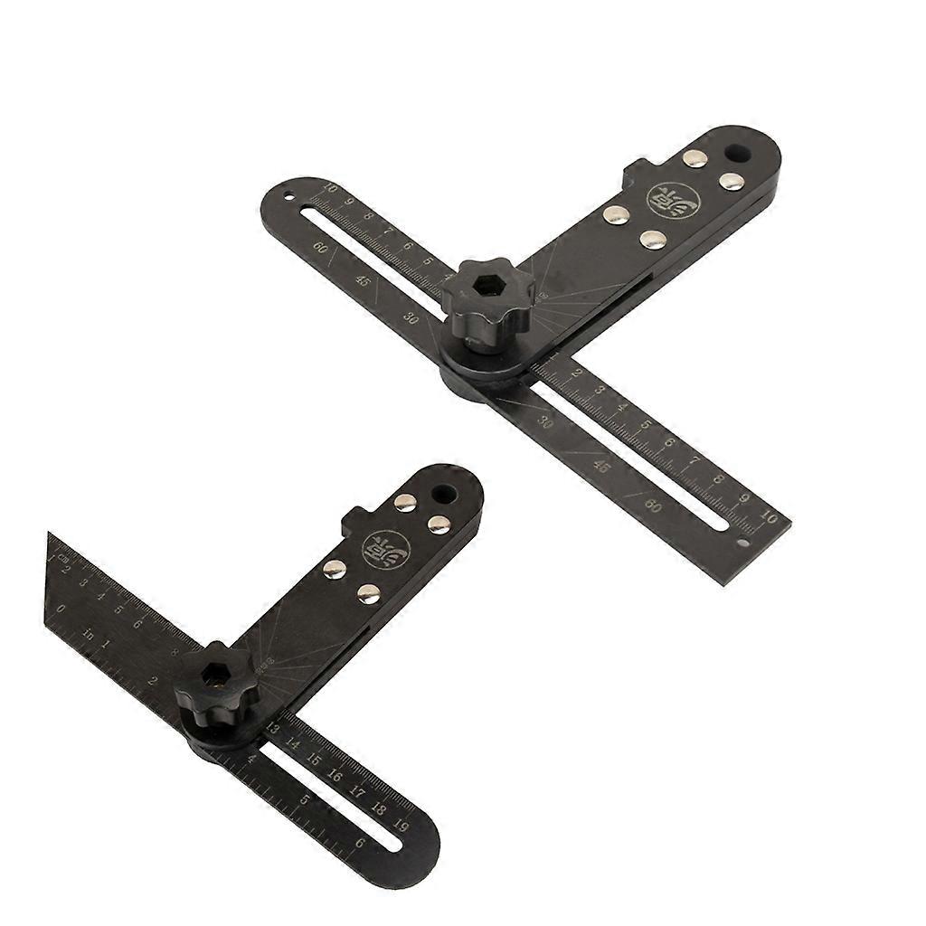 DIY Woodworking Scribe Ruler Tool Gauge-Parallel Line Measuring Tool Angle Ruler