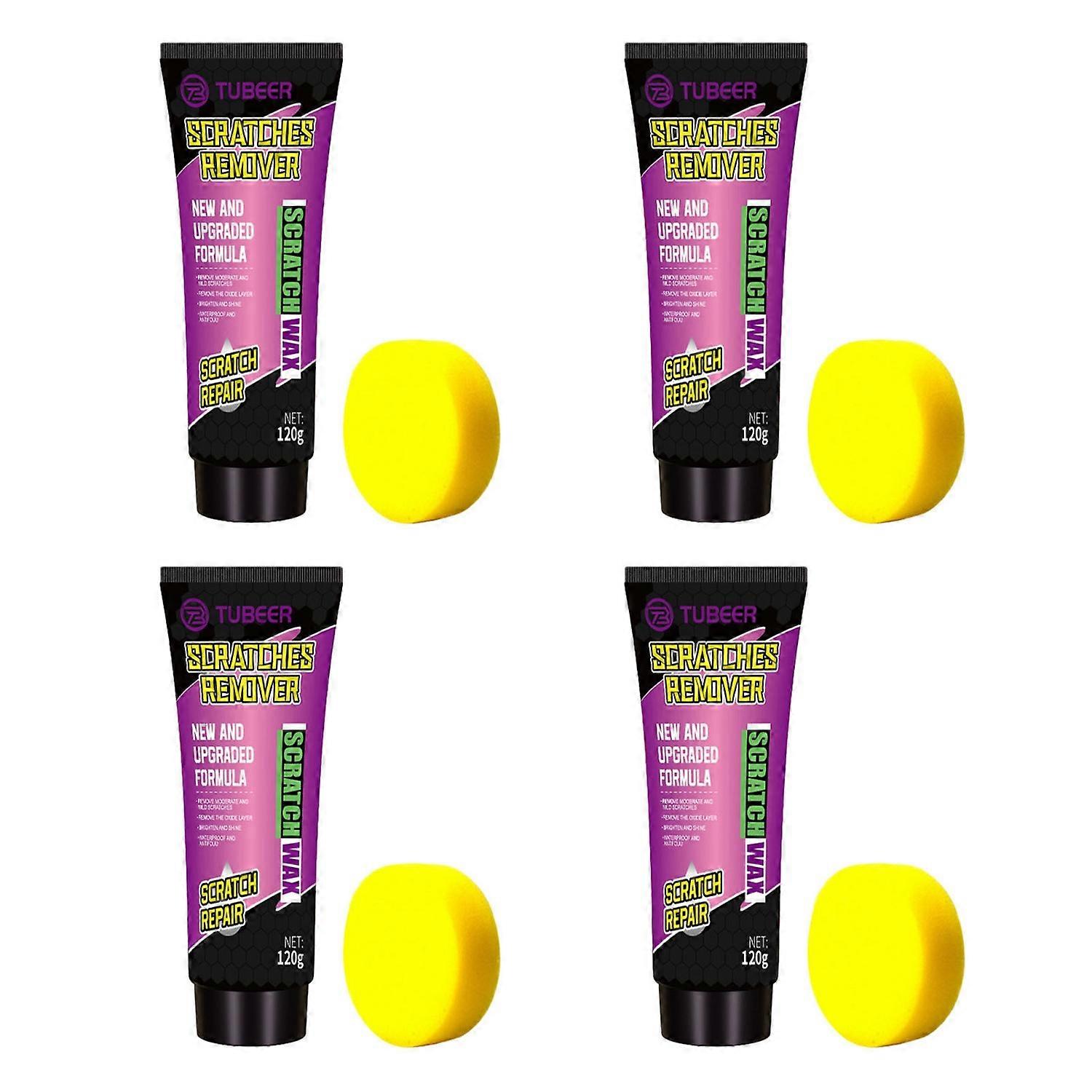 1/2/3/4Pcs Car Scratch Repair Wax Kit 120g Professional Scratch Remover Paste Polishing with Sponge