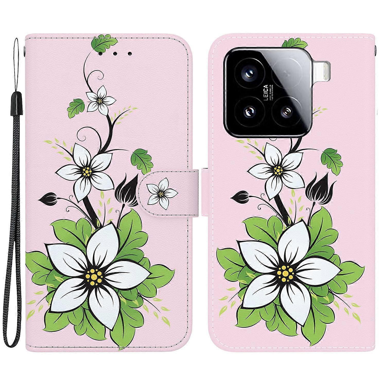For Xiaomi 15 Wallet Phone Case Anti-Drop Leather Flip Cover Pattern Printing - Lily