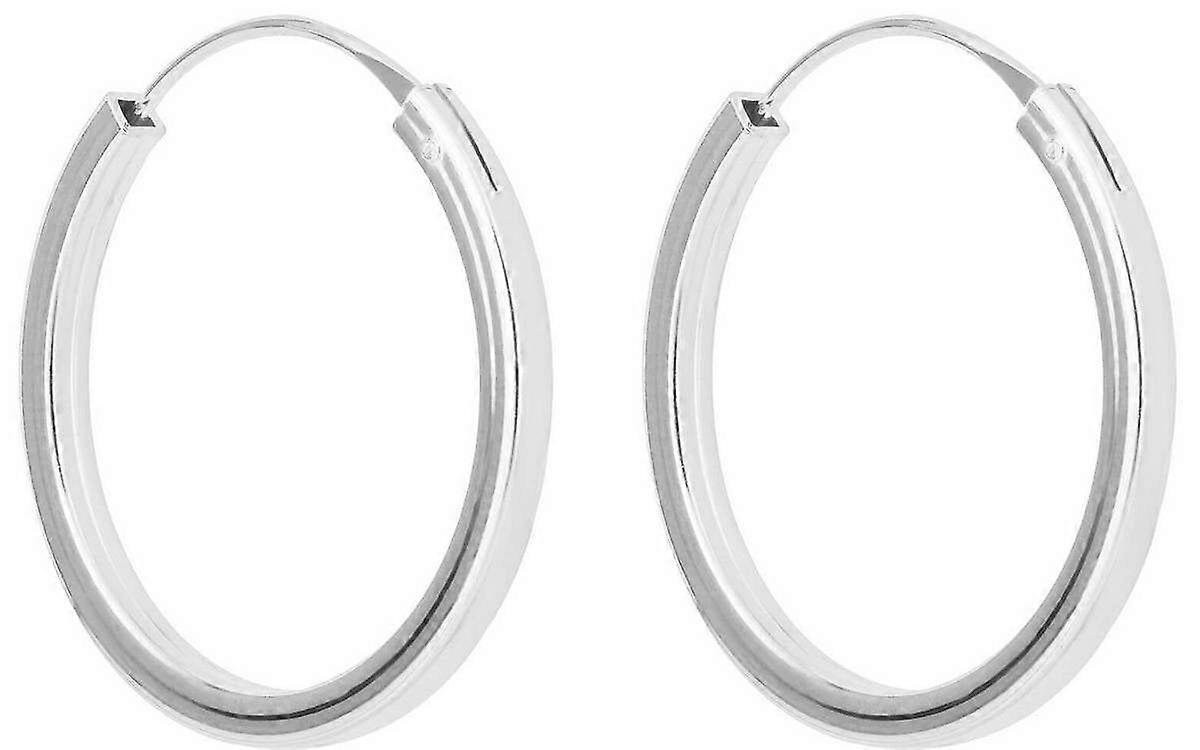 Beginnings Small Square Cut Hoop Earrings - Silver