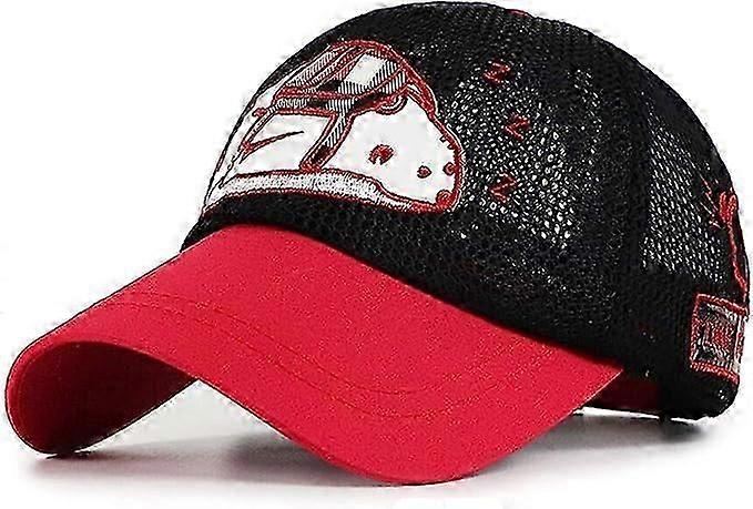 Children's Baseball Cap Summer Breathable Mesh Cap Boys Trucker Capwhite