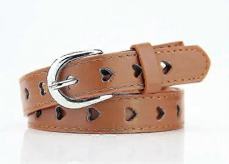 Women's Fashion Heart-shaped Eyelet Belt Dress Waist Decoration Pu Leather Waistband
