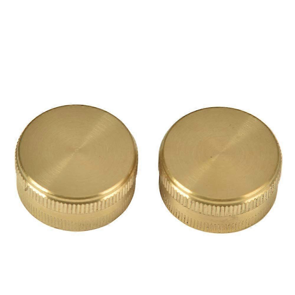 2 Pack 3/4" Brass Garden Hose End Caps with Washers