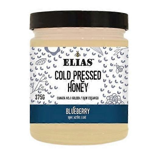 Elias Honey Honey Cold-Pressed Canada No.1 Golden Raw Creamed Blueberry, 375 Grams (Case Of 12)
