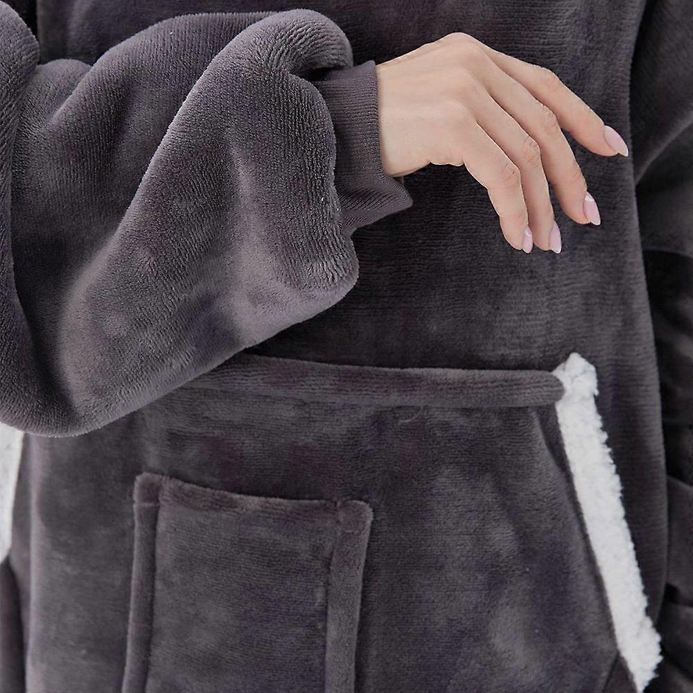 Hoodie blanket with sleeves, long men's Sherpa cuddly pullover blanket, warm, oversize hoodie blanket, women's fluffy hooded sweater, snuggie cuddly b