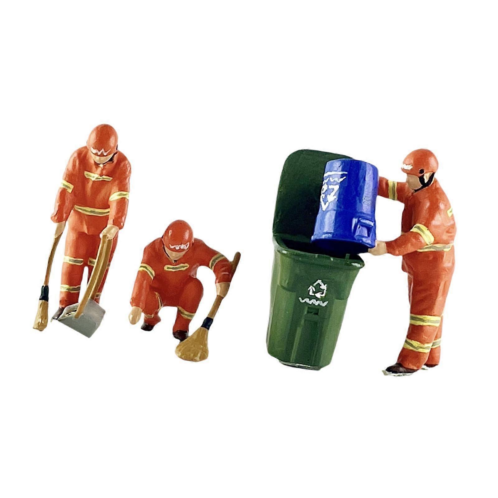 4 Pieces 1:64 Scale Action Figures Realistic Layout Decoration Model Figures