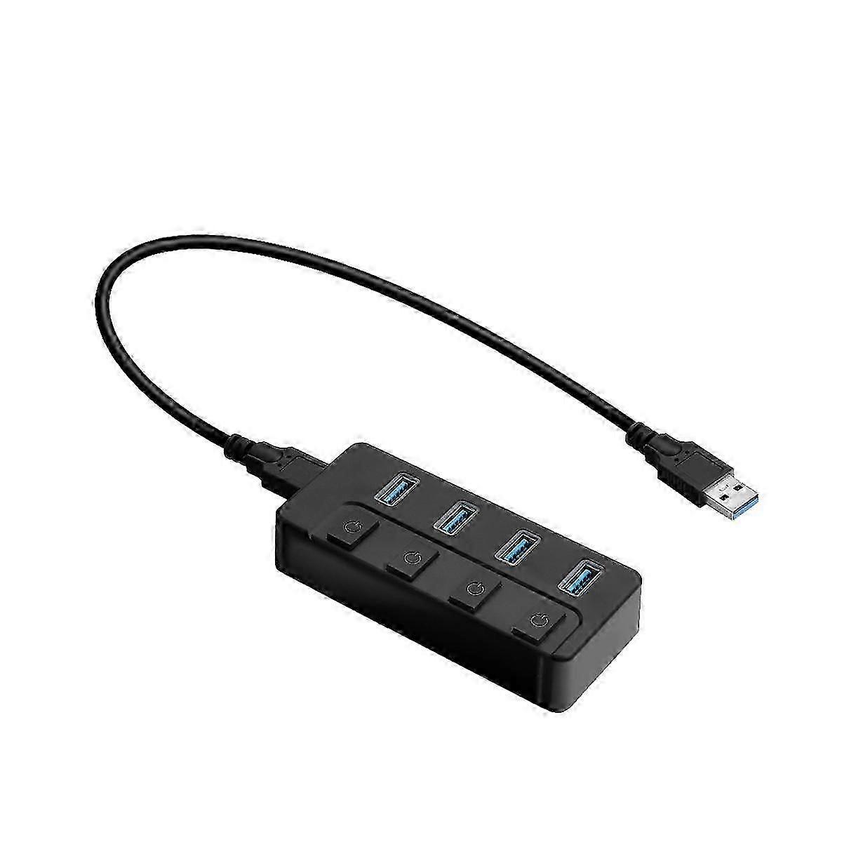 4 Ports USB3.0 HUB Splitter Computer Multi-Interface Splitter USB Splitter USB Expansion Charger wi