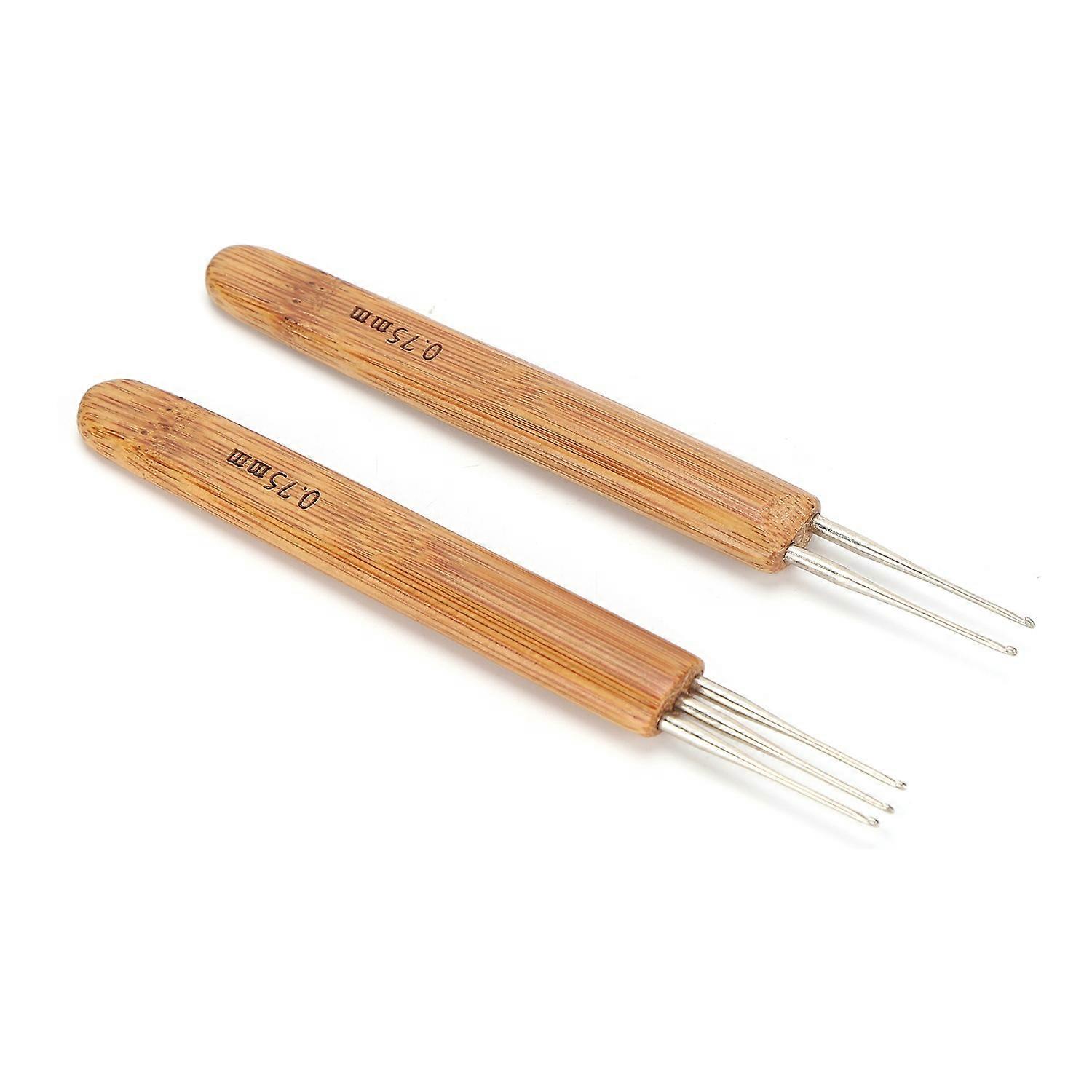 Dreadlocks Crochet Kit 3 Hook 2 Hook Bamboo Shank Stainless Steel Needle Braid Hair Tools