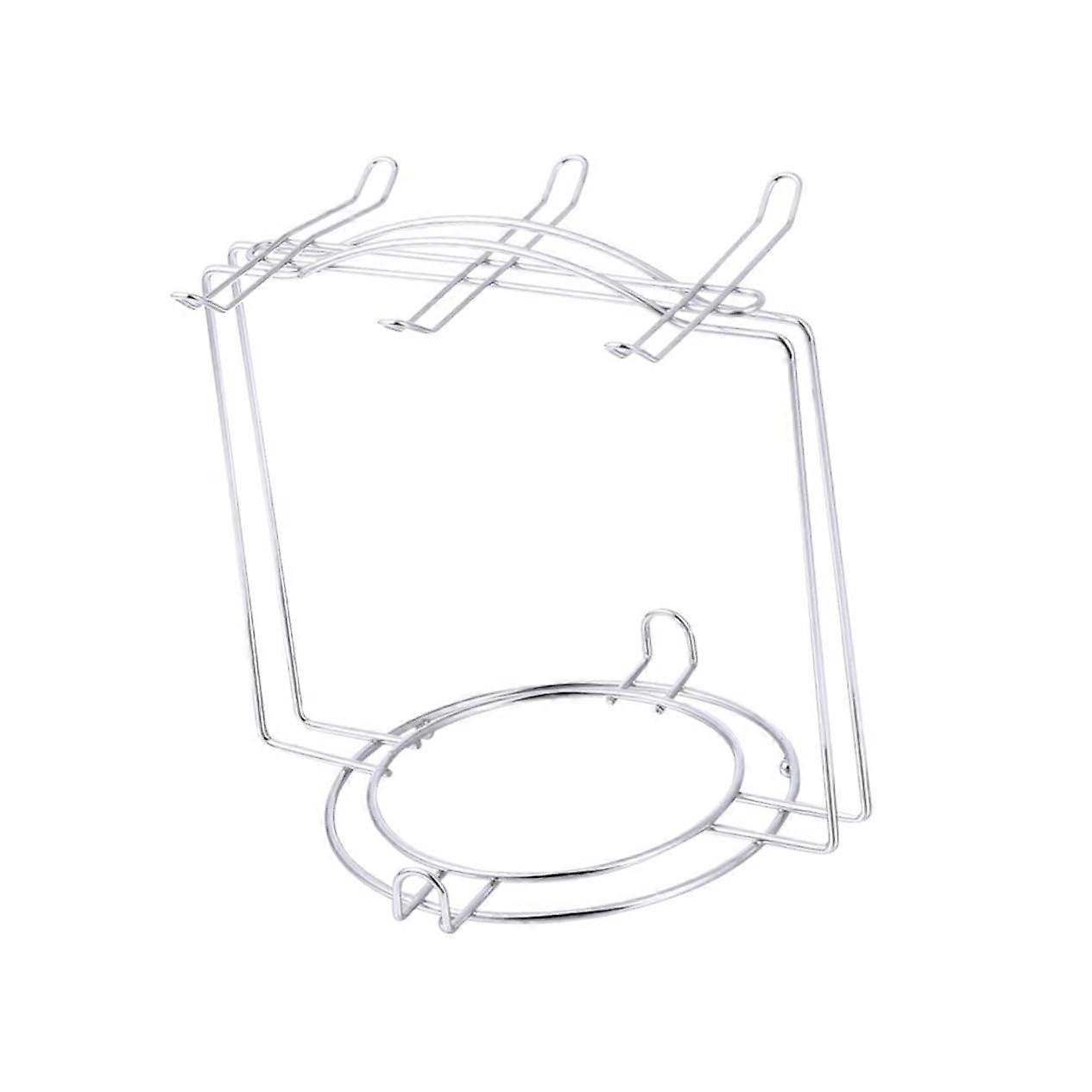 Stainless Steel Cup Holder and Storage Shelf for Coffee Counter Organization, Durable Metal Design, Space-Saving Style