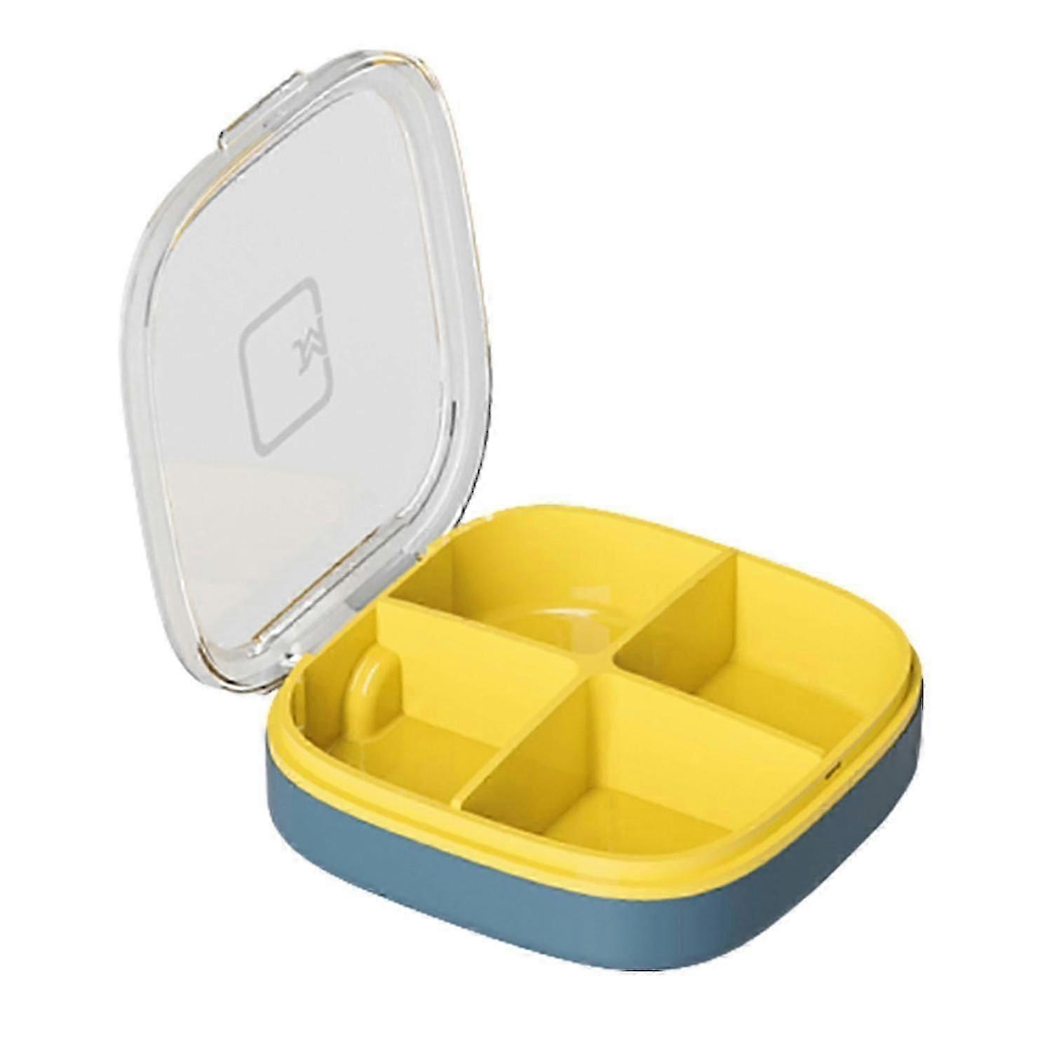 Portable 4/6 Compartments Pill Organizer Moisture-proof Medicine Storage Box