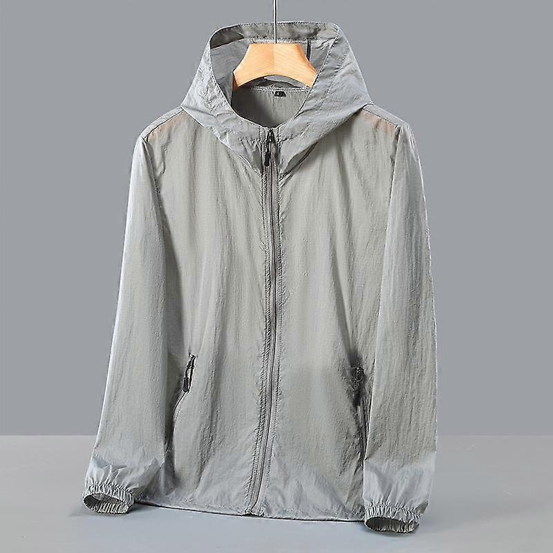 Mode Solskyddsmedel Kläder Sommar för män Casual Upf 50 Tunn Huva Par Plus Size Sommarjackor