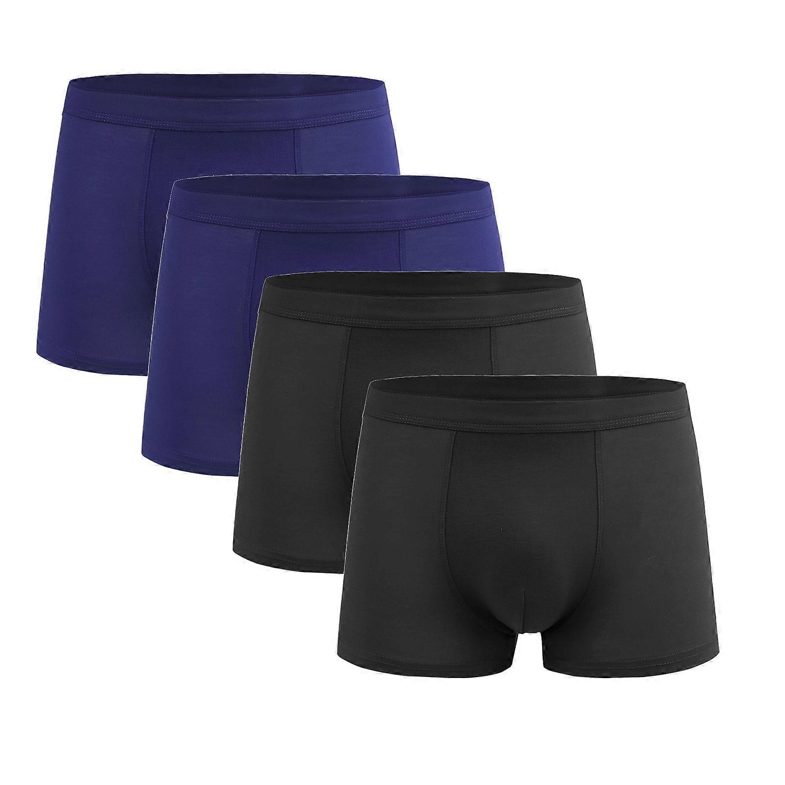 4pcs Mens Underwear Large Size High Elasticity Flat Leg Briefs Style JJ