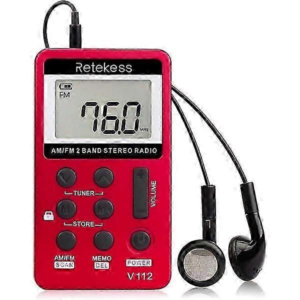 V112 Mini Radyo Küçük, FM kulaklıklı cep radyosu